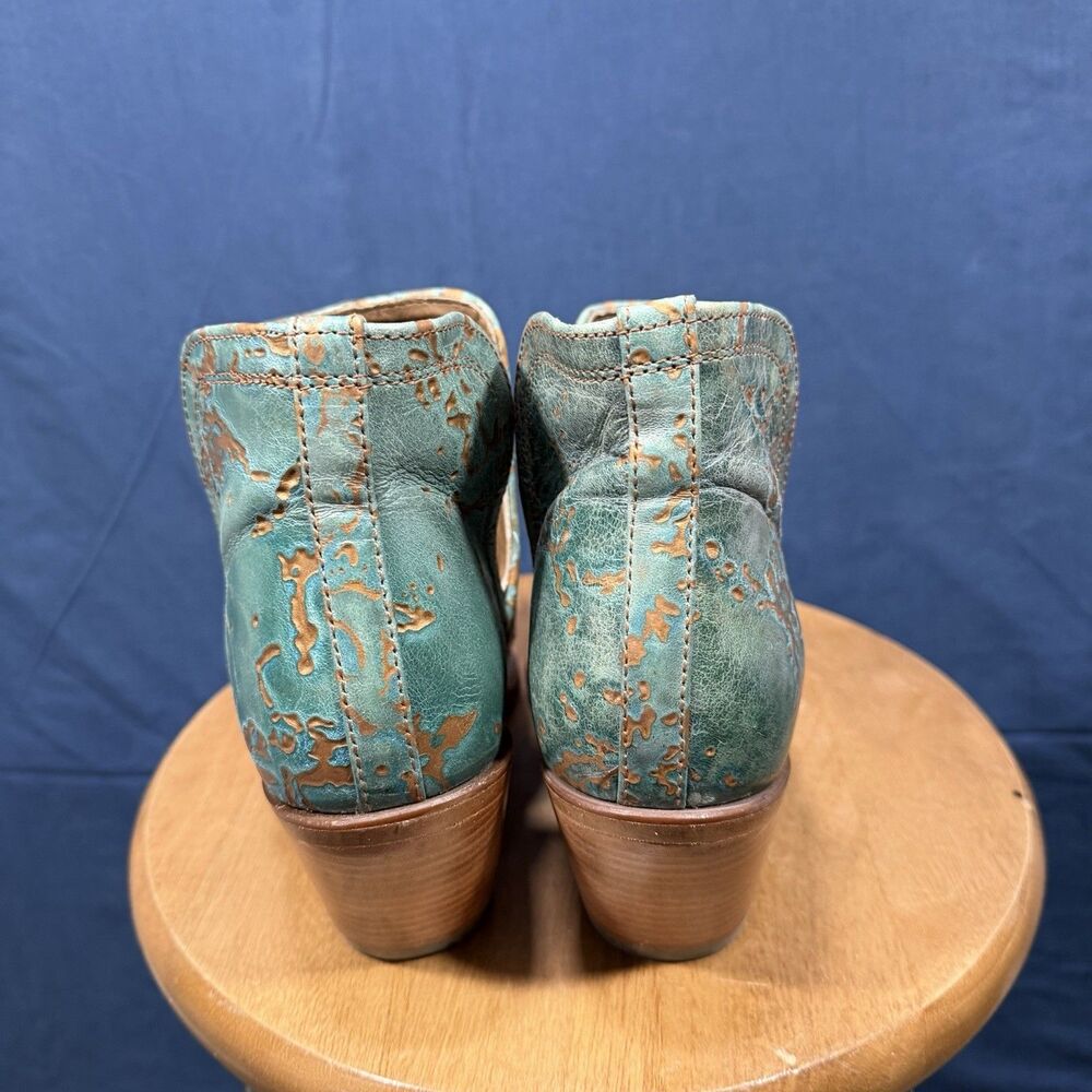 ARIAT Women's Dixon Western Boots Size 9.5B Turquoise Green Brown Leather - Picture 3 of 8